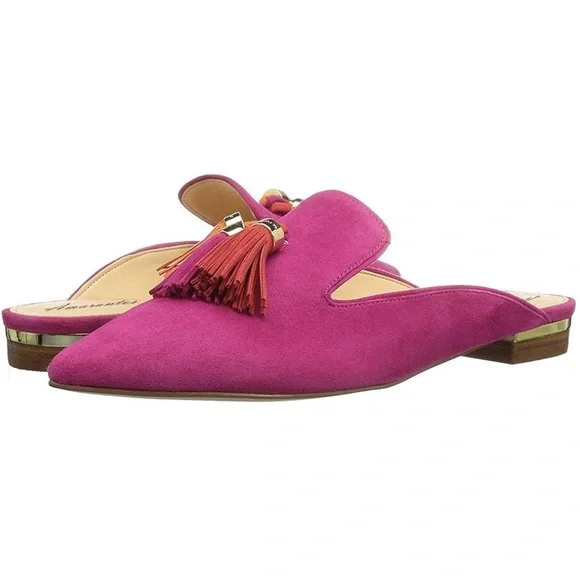 Elegant Slip On Casual Comfort Mules Slippers Pompom Loafers Tassel Mules - Picture 7 of 9